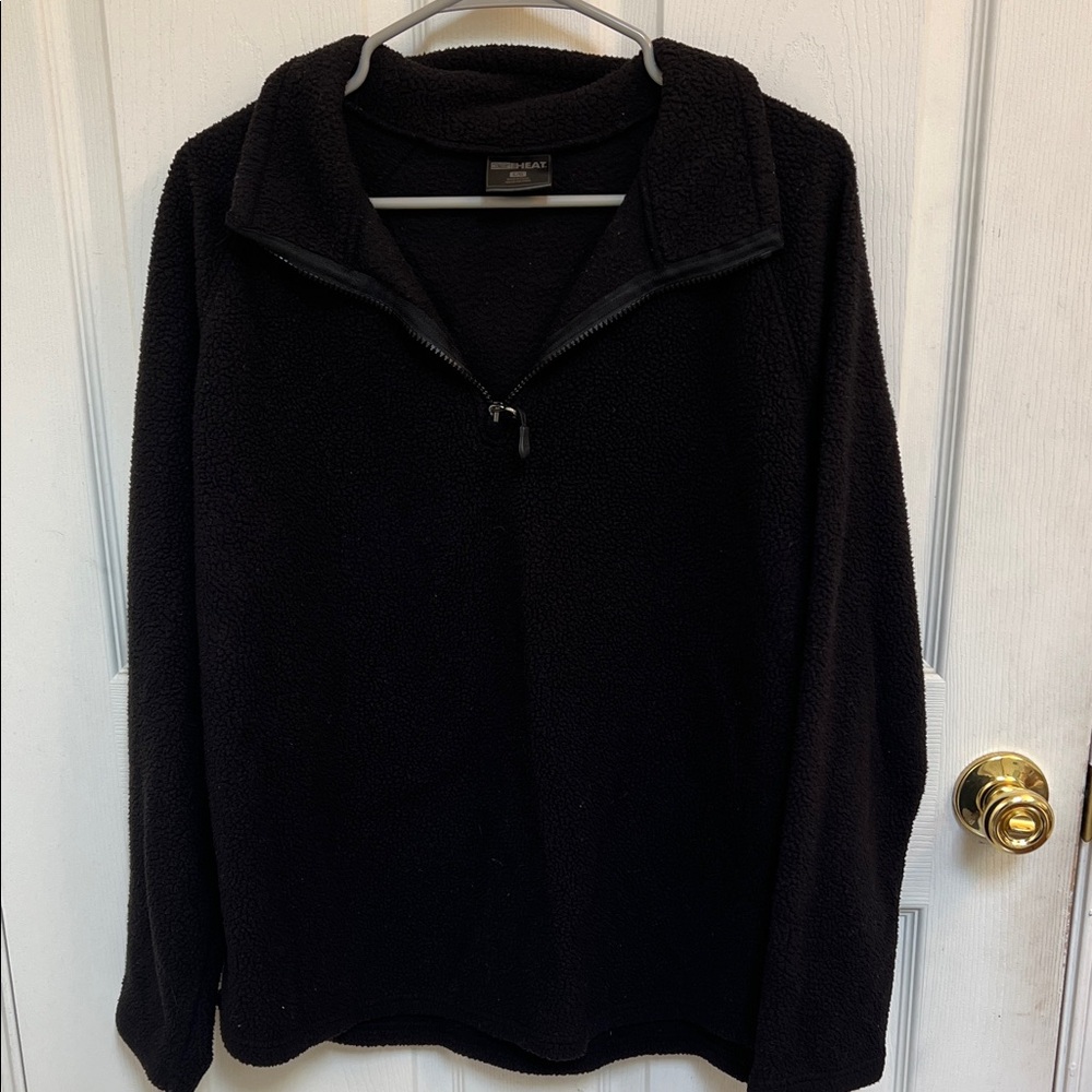 32 Degrees Black Zip-Up Sweater